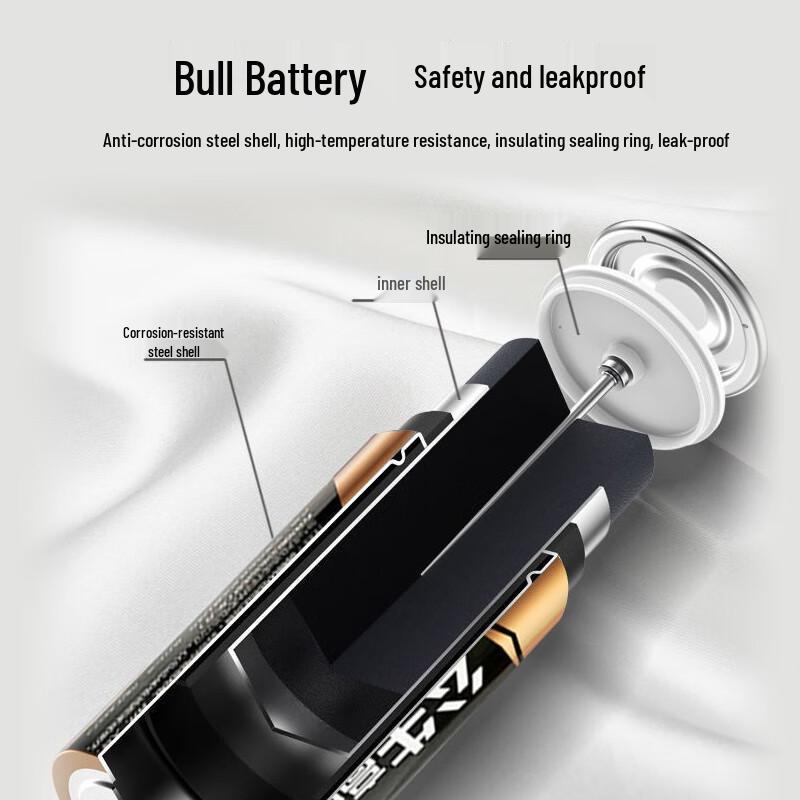 BULL D Size Alkaline Battery CN plug (adapter included)