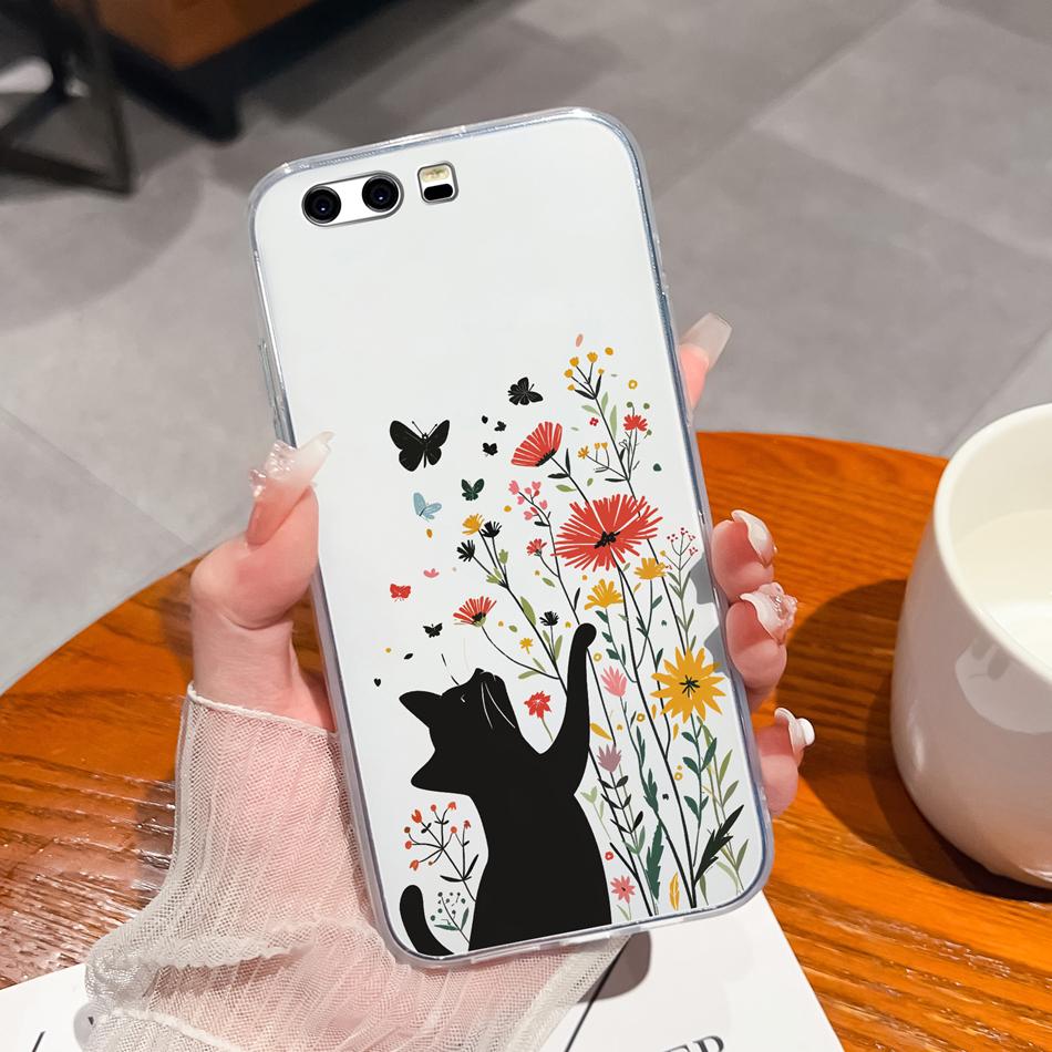Per Huawei P10 Lite P10 Plus Custodia per Telefono Stile Casual Fantasie Silicone Morbido TPU Trasparente Leggera Copertura Per Huawei P 10+ Funda