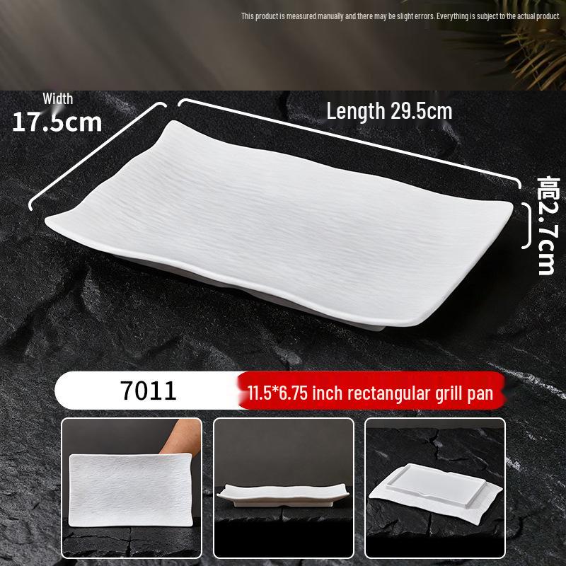 Melamine Faux Porcelain Plates for Hot Pot, Sushi, BBQ & Dessert