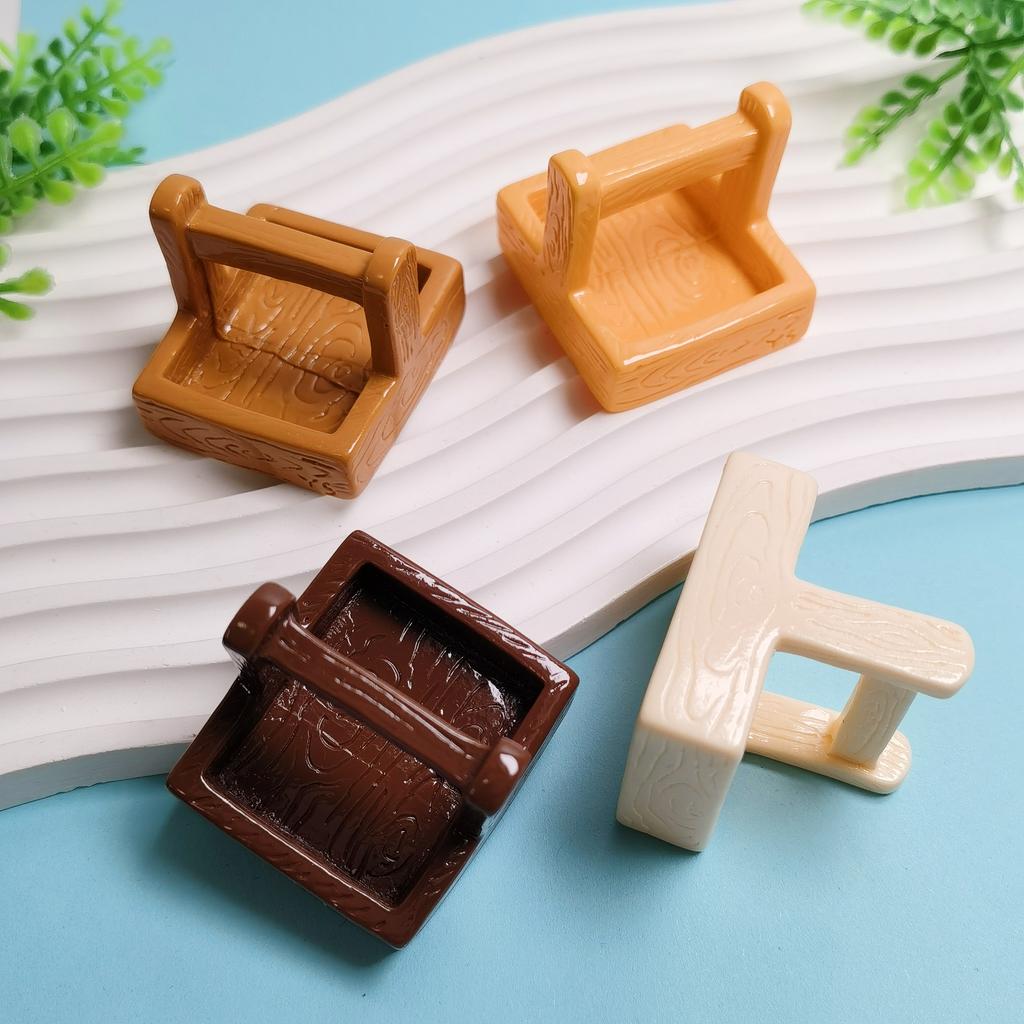 100Pcs Miniature Bread Baking Tray Clamp Frame Resin Furniture Model Doll House DIY Micro Landscape Desktop Decor Accessories