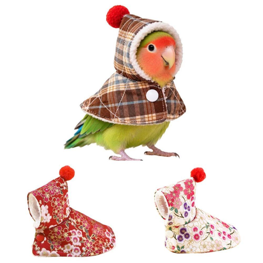 Thickened Winter Parrot Cloak Breathable Peony Parrot Windproof Clothes Tiger Skin Parrot