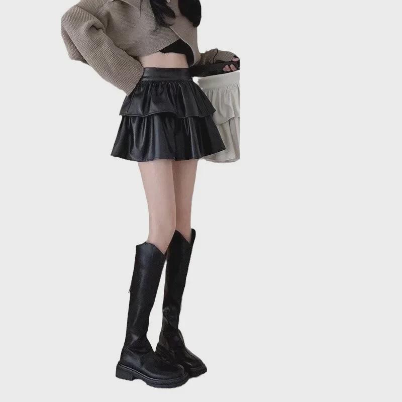 Elegante Vestido Negro Corto de Un Hombro con Manga Abullonada - Tendencia Otoño/Invierno 2024