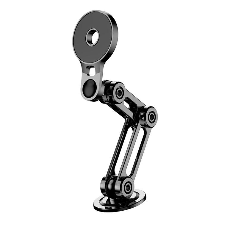 Car Phone Holder With Strong Magnetic Mount Adjustable Metal Arm Dashboard Foldable Shake-Resistant Compatible IPhone