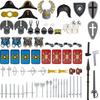 Military Building Blocks Medieval Soldier Figures Teutonic Knights Equipment Shield Flag Sword Bow Horse Crusader Bricks MOC