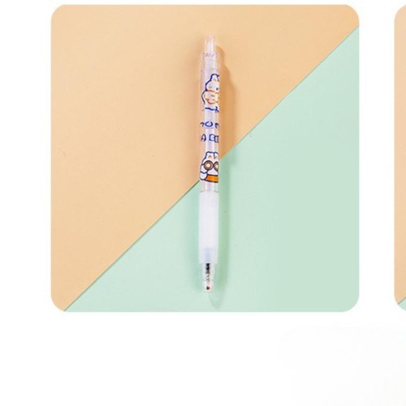1 Pc Cartoon Bear Press Pen Fluent Writing Suitable for Office Work Brushing Questions, Signing Writing, Diaries, Notes, Student Classroom Prizes, F