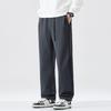 Men's Trendy Fleece-Lined Loose Straight-Leg Casual Pants - Autumn/Winter Japanese Retro Style