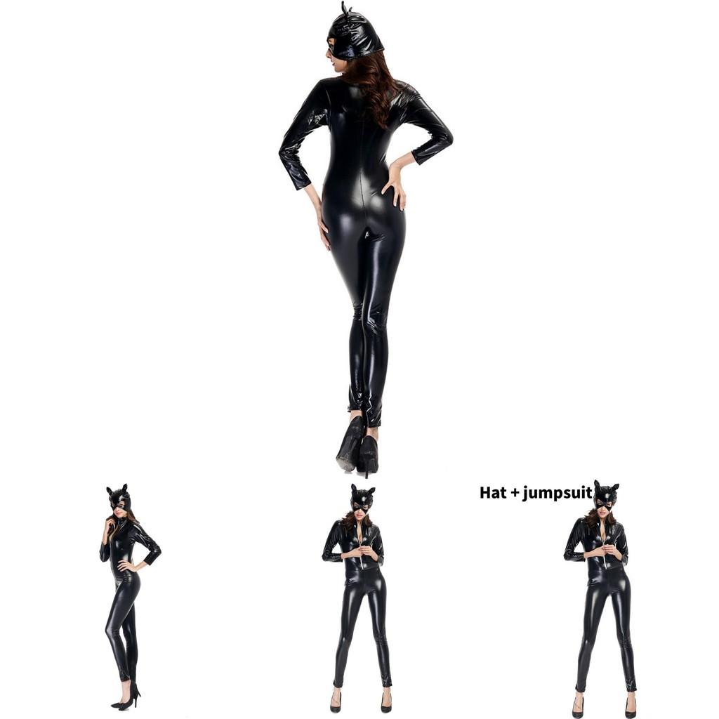 Costume in Pelle da Ragazza Gatto a Tema Gioco per Uomini e Donne con Design Sexy