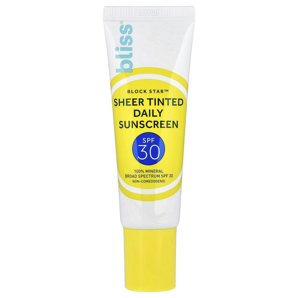 Bliss, Block Star™ Sheer Tinted Daily Sunscreen, SPF 30, 40ml (1.4 fl oz)