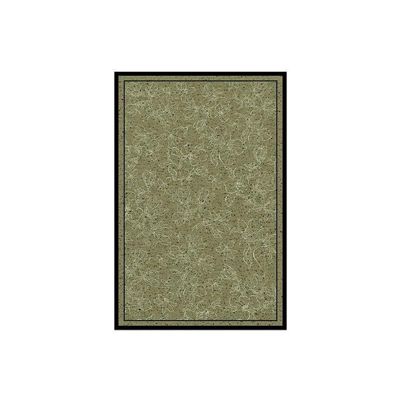 Einfacher grüner Blumendruck Kissen Teppich für Wohnzimmer Küche oder Veranda