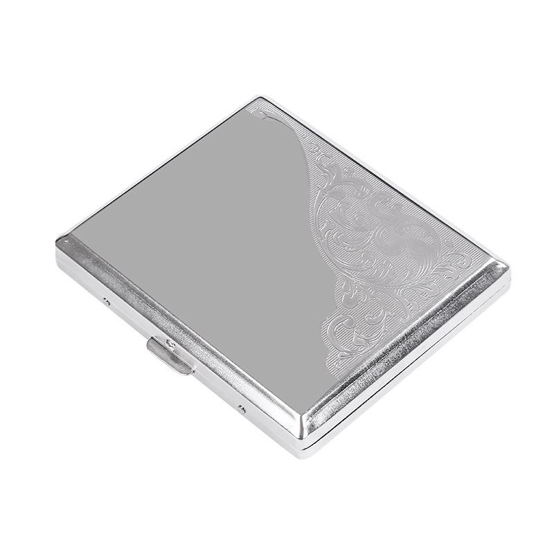 Stylish 18-Capacity Crushproof Metal Cigarette Case for Men