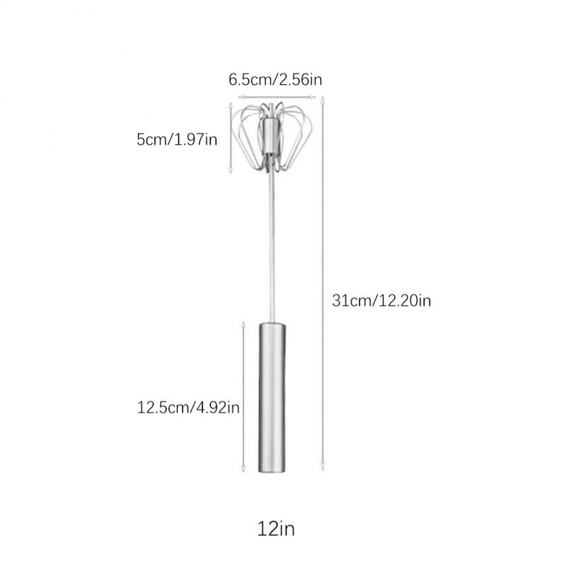 Kitchen Semi-Automatic Whisk Egg Beater Stainless Steel Manual Egg Beater and Cream Mixer Kitchen Mixer Egg Separator Tools