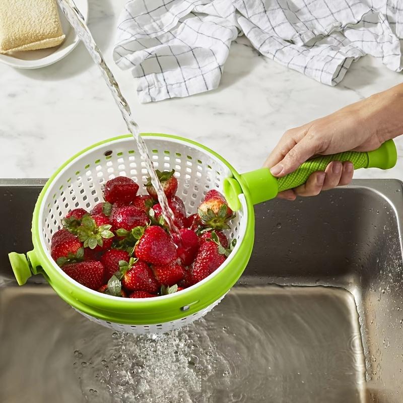 New Vegetable Rotating Drain Basket Salad Spinner Washing Dehydration Basket Kitchen Vegetable Centrifugal Washer