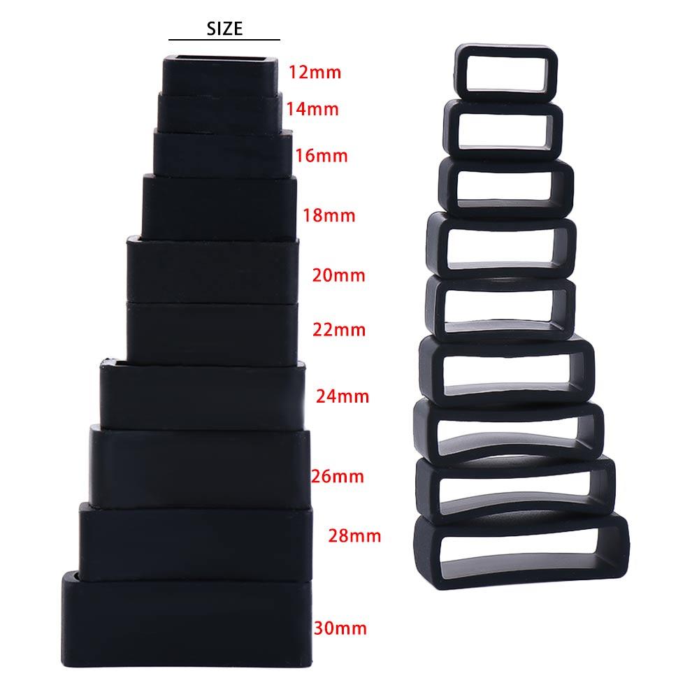 Locker Buckle Watch Band Watch Strap Loops Retainer Ring Silicone Watchband Loops Watchband Ring