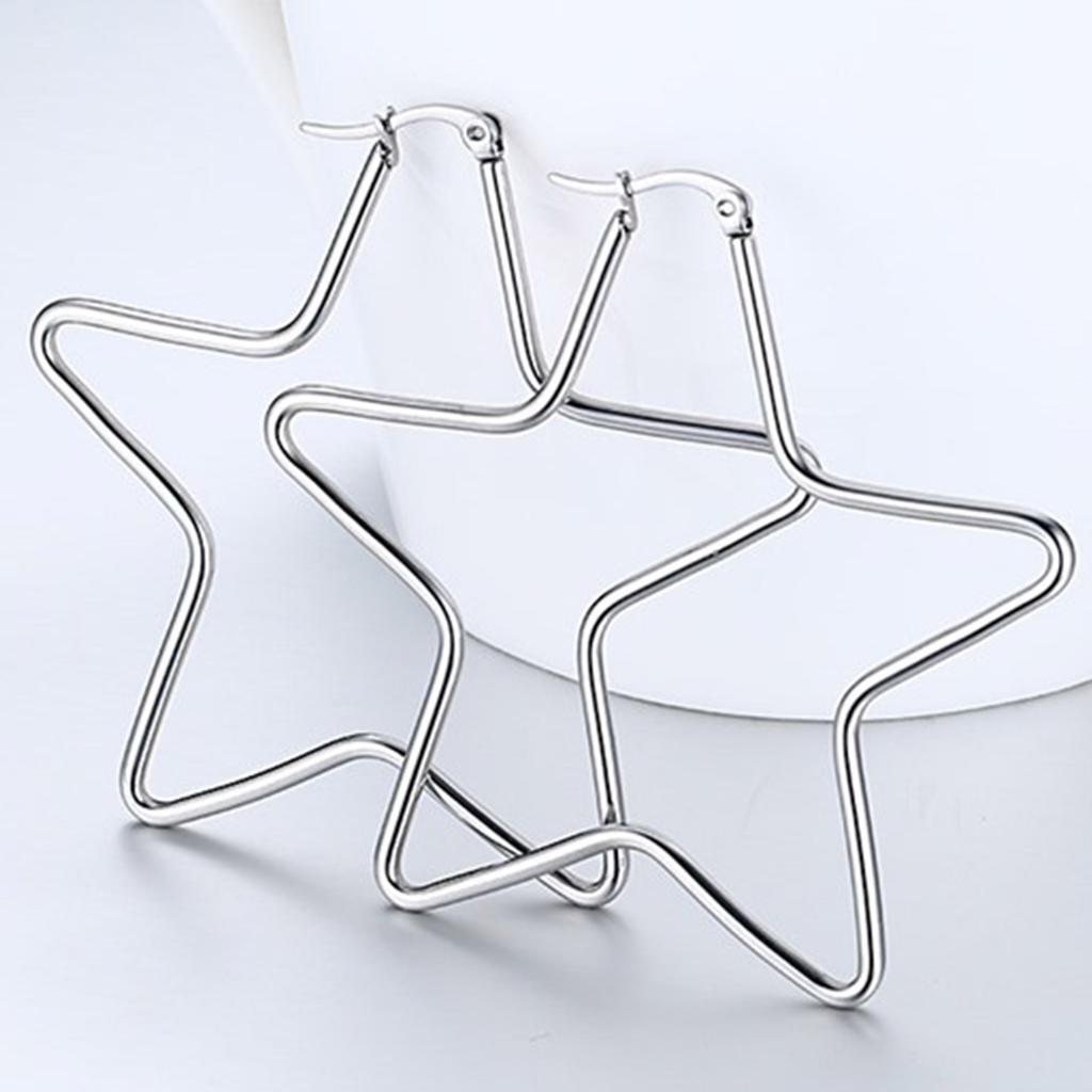Fashionable Star Shaped Earrings Modern Gold or Steel Star Earrings Charm Perfect For Adding Flair To Any Outfit