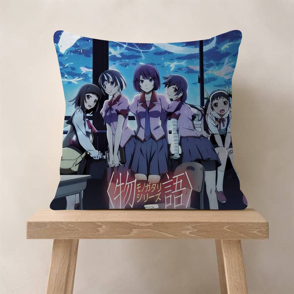 Monogatari Poster Classic Vintage 4545cm Cushion Cover Pillow Cover Decor Pillowcase Home Pillowcase For Couch Pillow