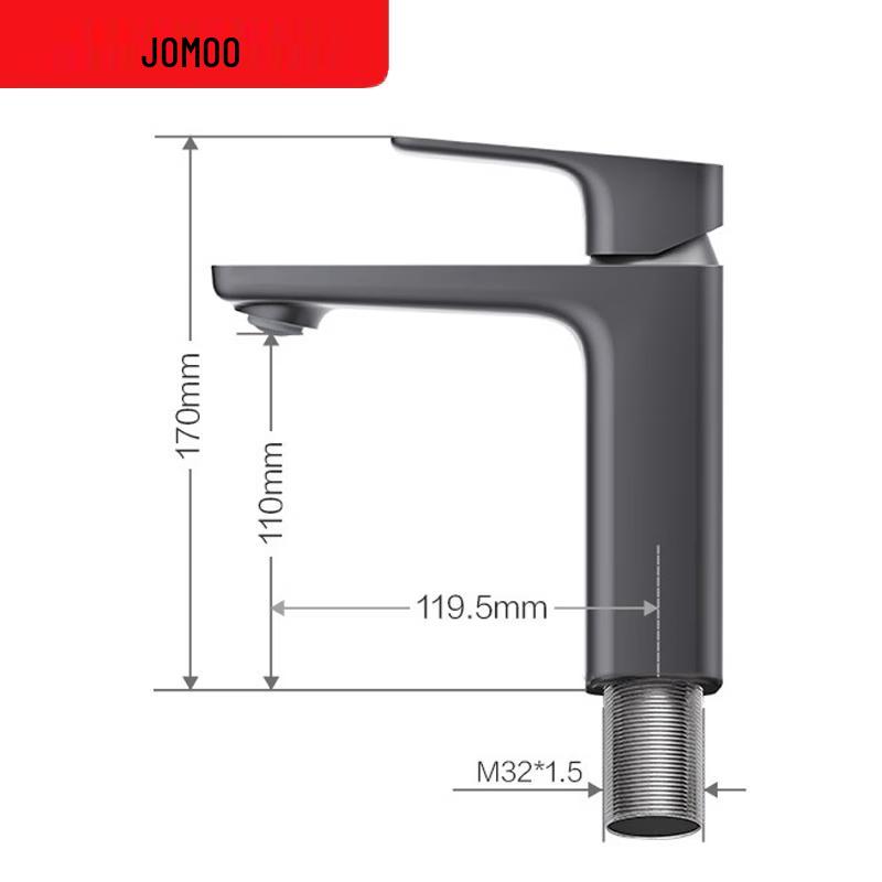 JOMOO Gunmetal Grey Basin Faucet