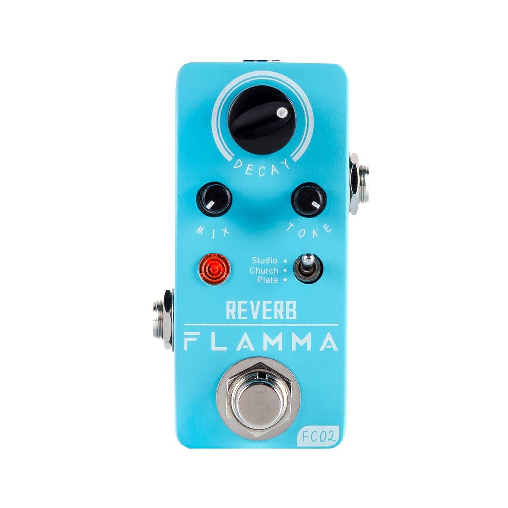 FLAMMA FC02 Mini Reverb Pedal, Digital Guitar Pedal with 3 Reverb Effects, Church Plate, Studio, and True Bypass