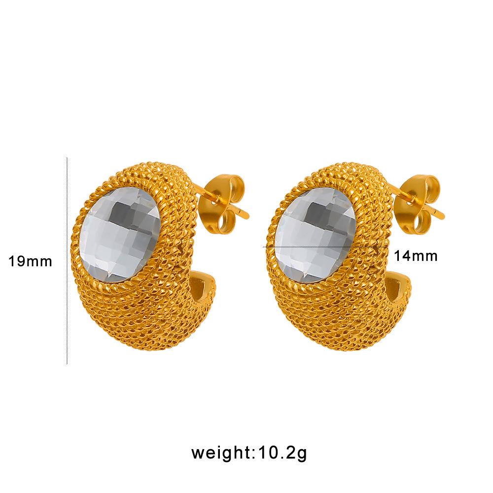 Elegant White Zirconia Teardrop Earrings - High-End, Versatile Fashion for Women золотистый