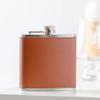 Shangqi Portable Stainless Steel Leather Hip Flask Set