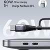 Jiletang 60W Braided Aluminum Alloy 4-in-1 Fast Charging Data Cable