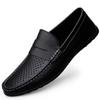 Leather men's shoes summer new driving flat casual style men's shoes trendy fashion outdoor lazy loafers men's shoes