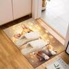 1PC Custom Name Corgi Portrait Theme Floor Mat Ideal for Living Room, Game Rooms, Office, Bedroom, Floor Mat Playful Design