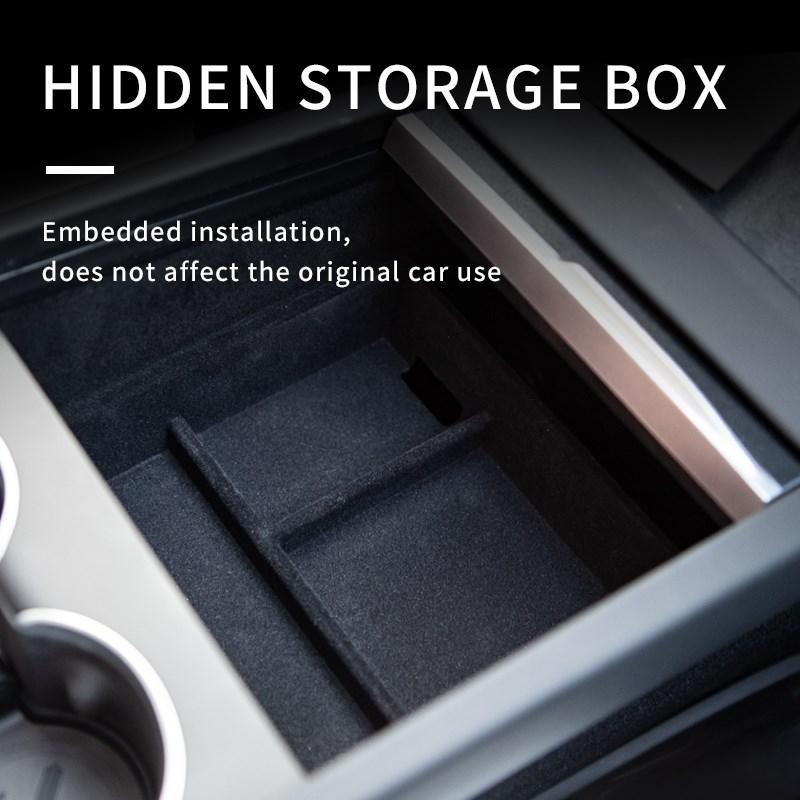 Heenvn Upgrade For Tesla Model 3 Highland Model Y Juniper Model YL 2026 Center Console Armrest Storage Box Organizer ABS Tray