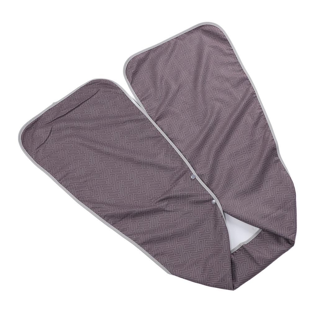 Adult Bib Scarf Double Sided Snap Button Skin Friendly Elderly Dining Clothing Protector for Eating