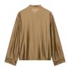 2026 Summer New European and American Cross-border Women's Clothing Street Fashion Satin Knot Button Long-sleeved Shirt W085 340878