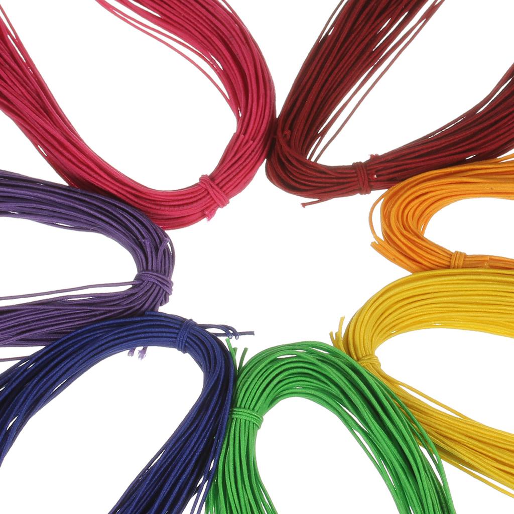 Apx 25Yards/Pack Color Braided Elastic Cord Beading Craft Stretch Threads String for Jewelry Making DIY Bracelet Accessories