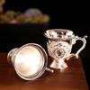 New Creative Vintage Embossed Metal Chalice Goblet Wine Champagne Liqueur Cup For Home Decoration Bars Restaurants