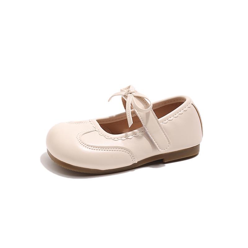 2026 Spring Baby Girls' Princess Low-Cut Leather Walker Shoes