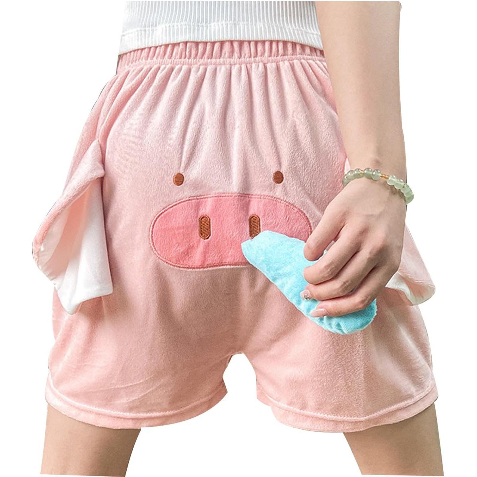 

Мультяшные шорты-трусы с поросенком, креативная плюшевая домашняя одежда для пар, мужская и женская XL