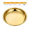 Silver Stainless Steel Round Plate Shallow Tray Rustproof Easy Clean Outdoor Camping Tray Flat Baking Cake Plate Restaurant
