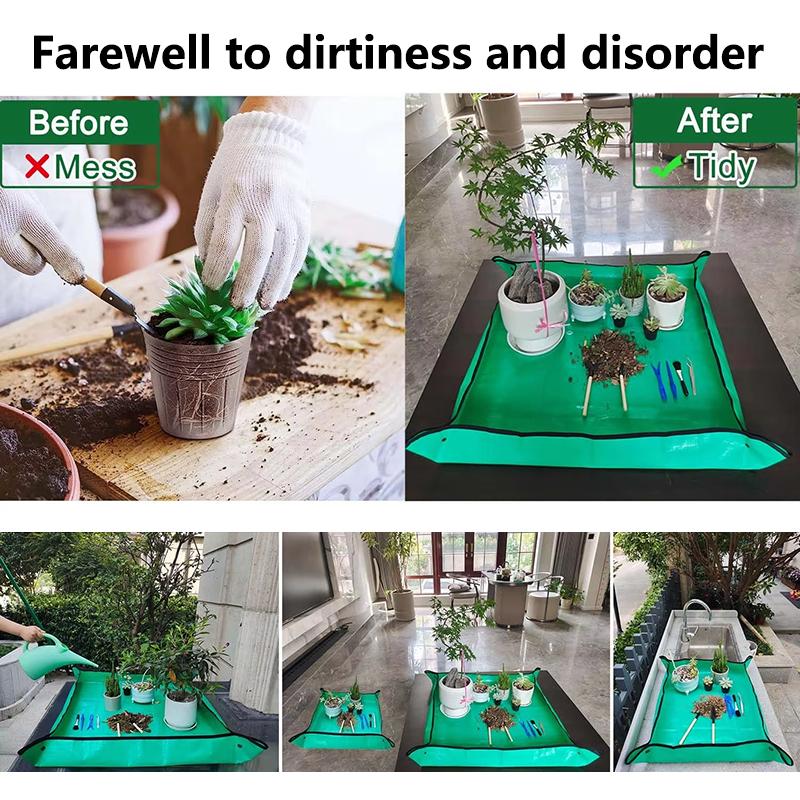 Home Gardening Supplies Planting Mat Potting Pad Foldable Garden Plant Flower Pot Reusable Transplanting Waterproof Mats