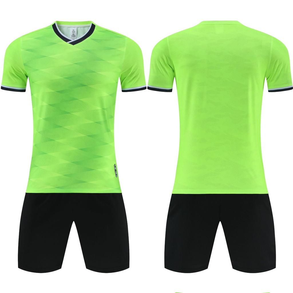 Cross-border Spot 2026 High-end Football Training Clothes, Children's Short-sleeved Summer Competition Clothes, Double-sided Pocket Football Clothes.