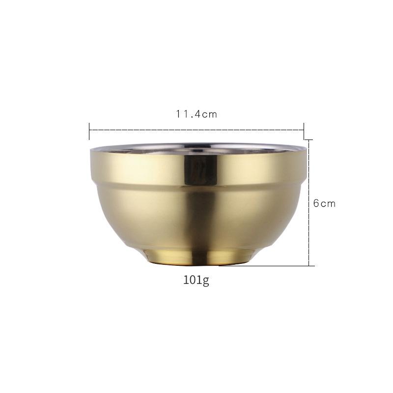 304 Stainless Steel Double-Layer Insulated Bowl for Children - Anti-Scald, Anti-Drop, Perfect for Rice and Soup