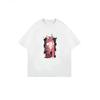 Oversized T-Shirt Black Anime Girl With Cat Ears And Pink Hair Graphic Print For Casual Streetwear Fashion