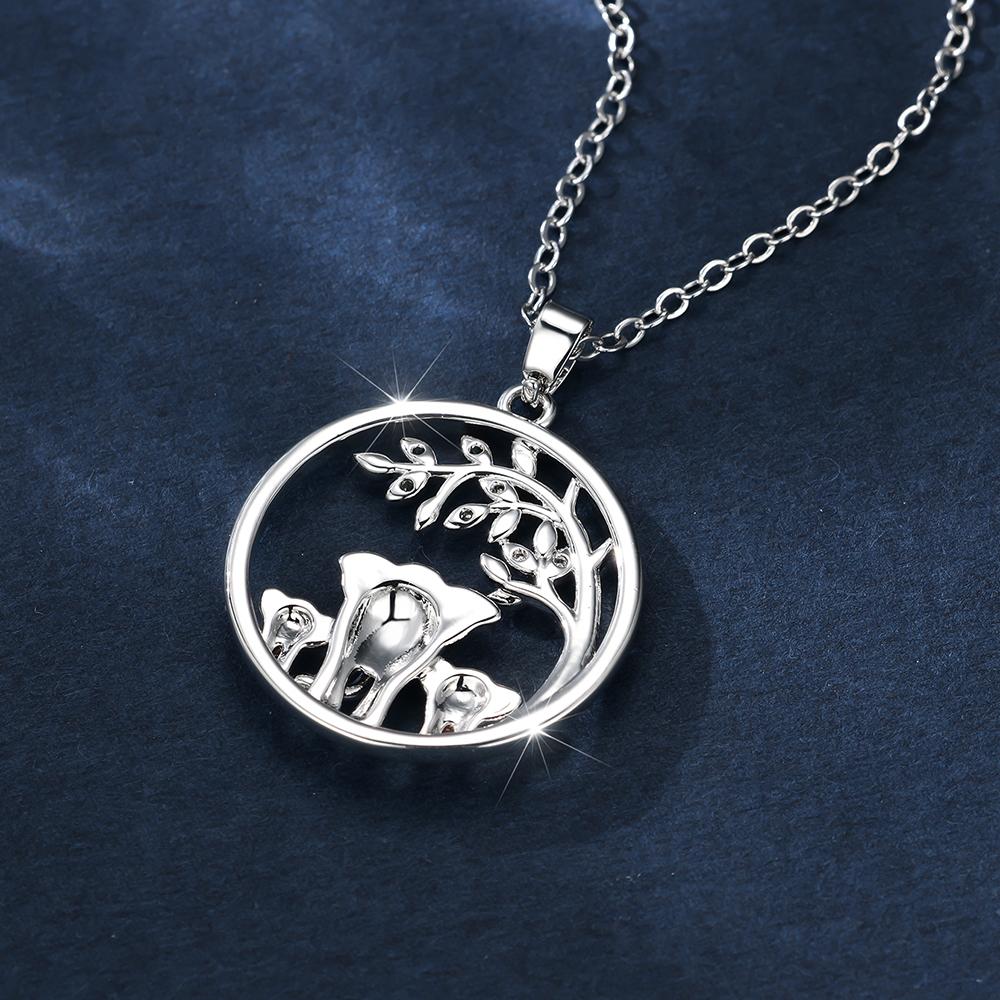 

Прекрасное двухцветное ожерелье с подвеской в ​​виде животного, кулон в виде слона, подарок от дочери матери серебряный