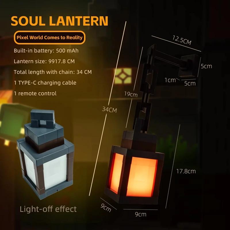 Mc Pixel Style Lantern Light 16 Colors Remote Control Usb Creative For Bedroom Decorative Atmosphere Light Night Light