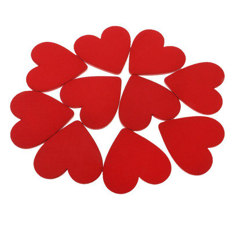 Heart-Shaped Colored Wooden Blocks for Early Education DIY & Wedding Crafts