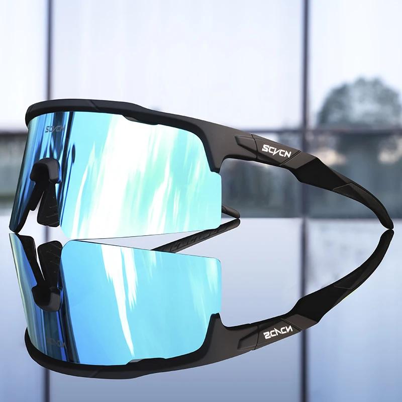 Cycling Sunglasses Pochromic Cycling Glasses Man UV400 Bicycle Eyewear MTB Eyepieces Outdoor Polarized Bike Goggles