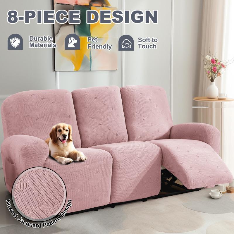 3 Seater Stretch Thicken Recliner Sofa Cover Relax Armchair Couch Slipcovers Non-slip Furniture Protector Living Room Decor