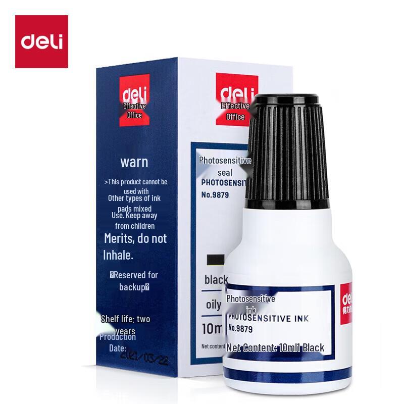 Deli 10ml Photosensitive Stamp Ink Refill