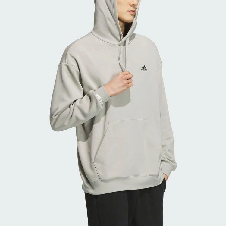 Adidas SWEAT Logo Hoodie Sweatshirt Unisex Metallic Gray IV7596