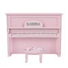 1:12 Doll House Accessories Mini Upright Piano Model Toy with Stool Simulation Furniture Pink