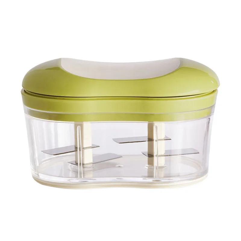 Kitchen Tool Manual Garlic Masher Oval Labor-saving Garlic Chopper Large Capacity Hand Push Design Onion Cutter Restaurants