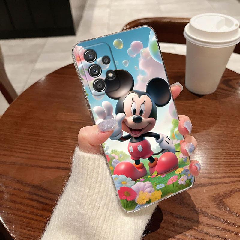 Coque Transparente Disney Pour Samsung Galaxy A57 A37 A56 A36 Coques A55 A54 A35 A26 A07 A17 A16 A06 A34 A15 Housse antichoc Mickey Mouse