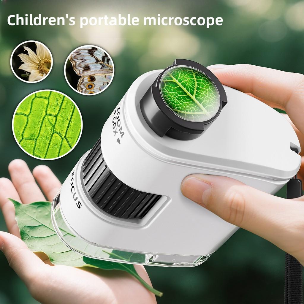 Portable Children Microscope With Phone Clip For Science Experiments And Educational Play