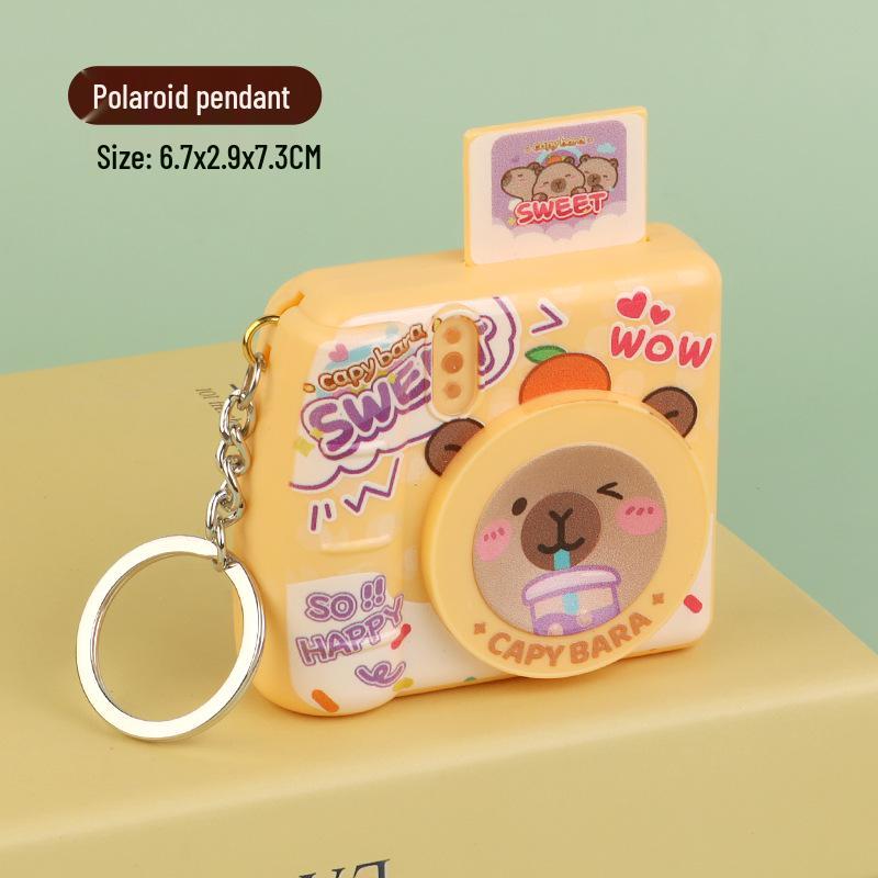 Creative Light-Up Polaroid Keychain Toy with Sound - Cute Bag Charm Gift